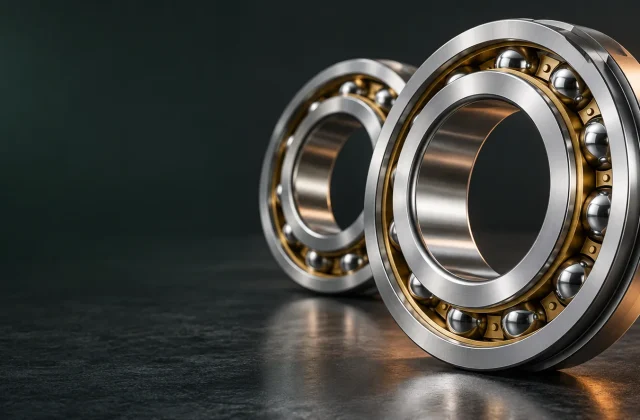 Original unbranded angular contact bearing concept visualization