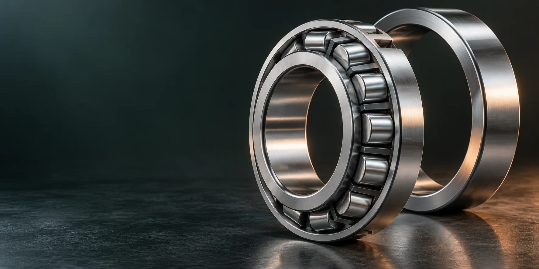 Original unbranded cylindrical roller bearing concept visualization