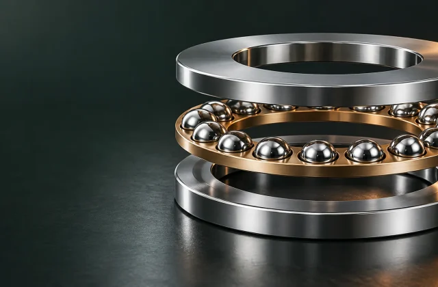Original unbranded thrust ball bearing concept visualization