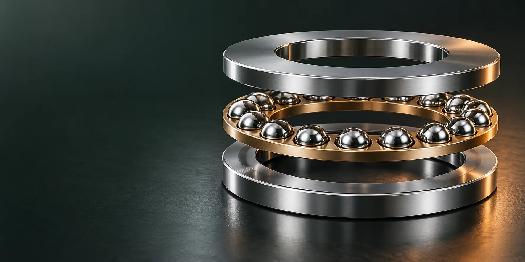 Original unbranded thrust ball bearing concept visualization